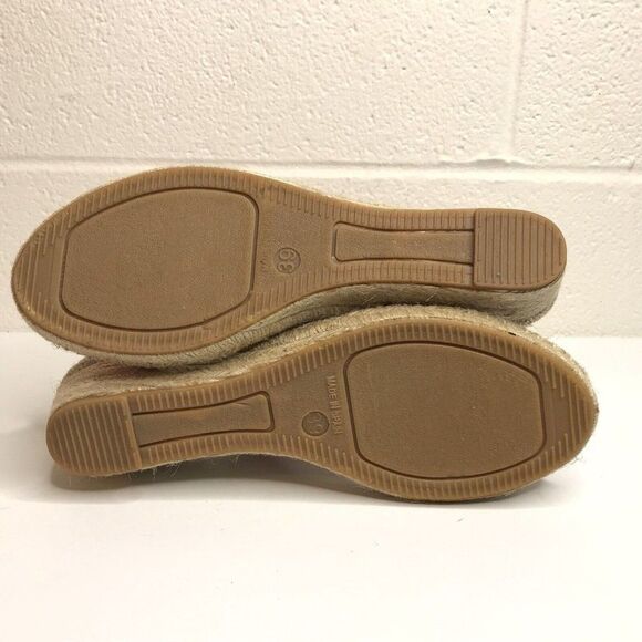 Carmen Saiz Anthropologie Womens Patent Leather Espadrille Wedge Sandals Size 39 - Picture 9 of 12